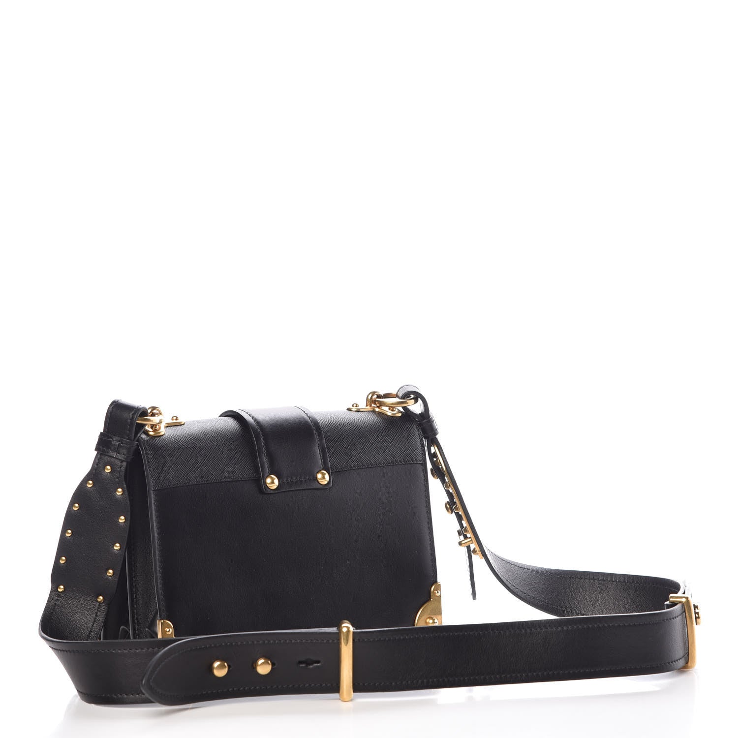 Prada City Calf Saffiano Cahier Bag Black 3 of 8