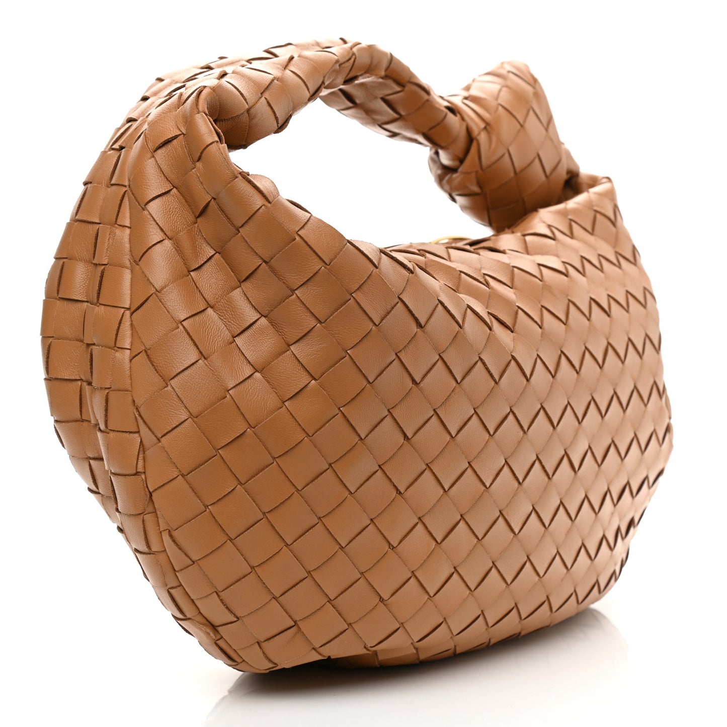 Nappa Intrecciato Teen Jodie Hobo Caramel