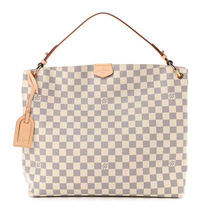 Louis Vuitton Damier Azur Graceful MM Rose Ballerine 1 of 10