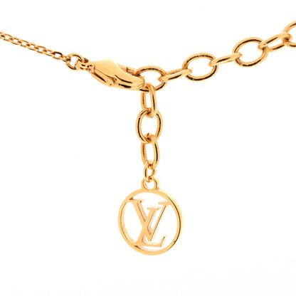 Louis Vuitton Nanogram Name Tag Necklace Gold 6 of 8