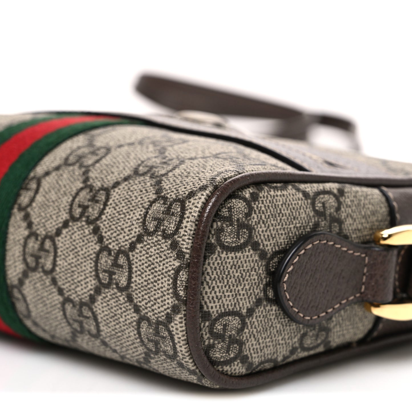 GG Supreme Monogram Web Mini Ophidia Shoulder Bag Brown