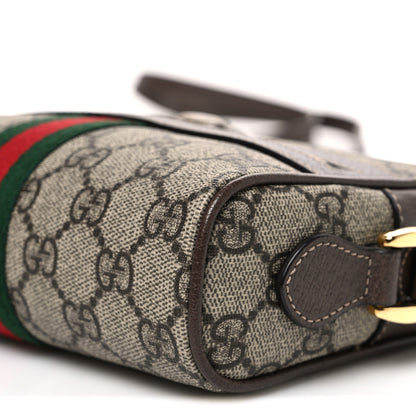 Gucci GG Supreme Monogram Web Mini Ophidia Shoulder Bag Brown 10 of 11