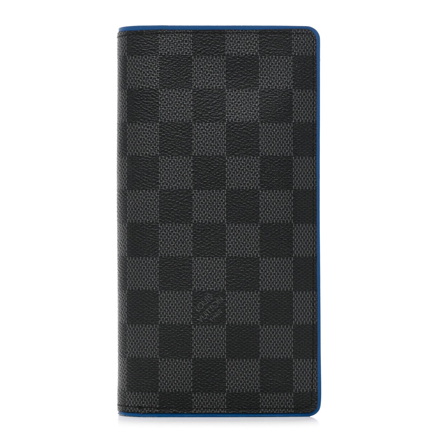 Damier Graphite Brazza Wallet Bleu Neon