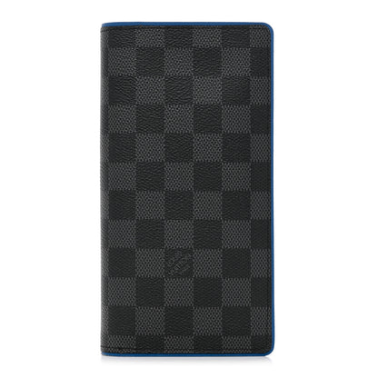 Louis Vuitton Damier Graphite Brazza Wallet Bleu Neon 1 of 7