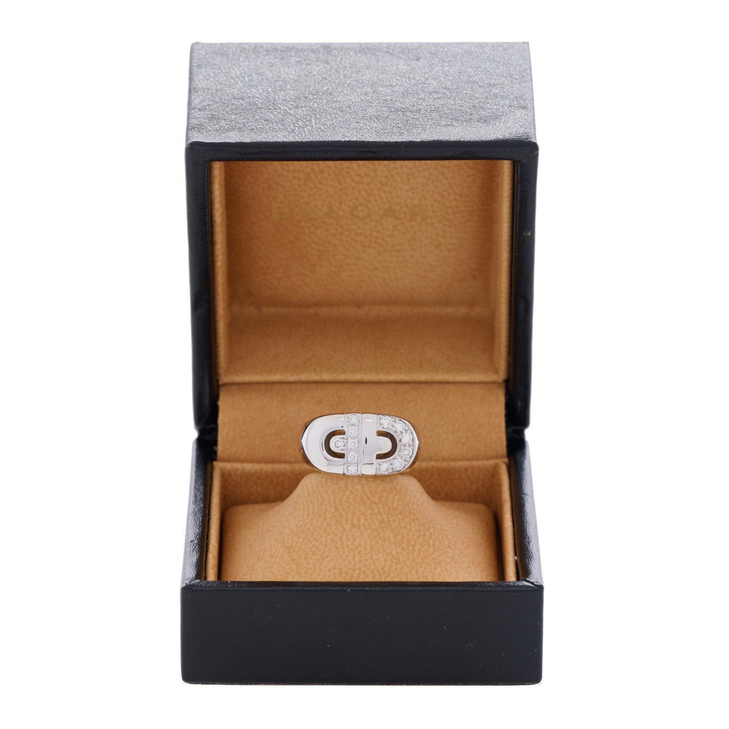 Bulgari 18K White Gold Diamond Parentesi Ring 53 6.5 5 of 5