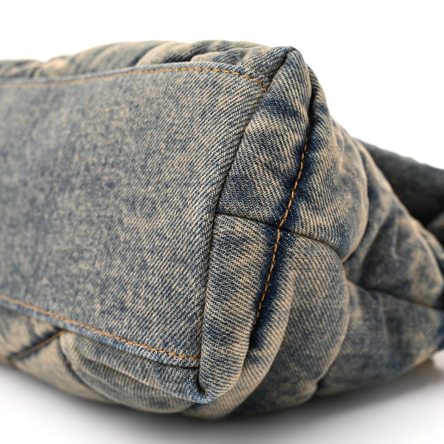 Saint Laurent Denim Quilted Small Loulou Puffer Monogram Chain Satchel Blue Cinnamon 10 of 11