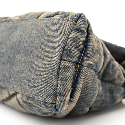 Saint Laurent Denim Quilted Small Loulou Puffer Monogram Chain Satchel Blue Cinnamon 10 of 11