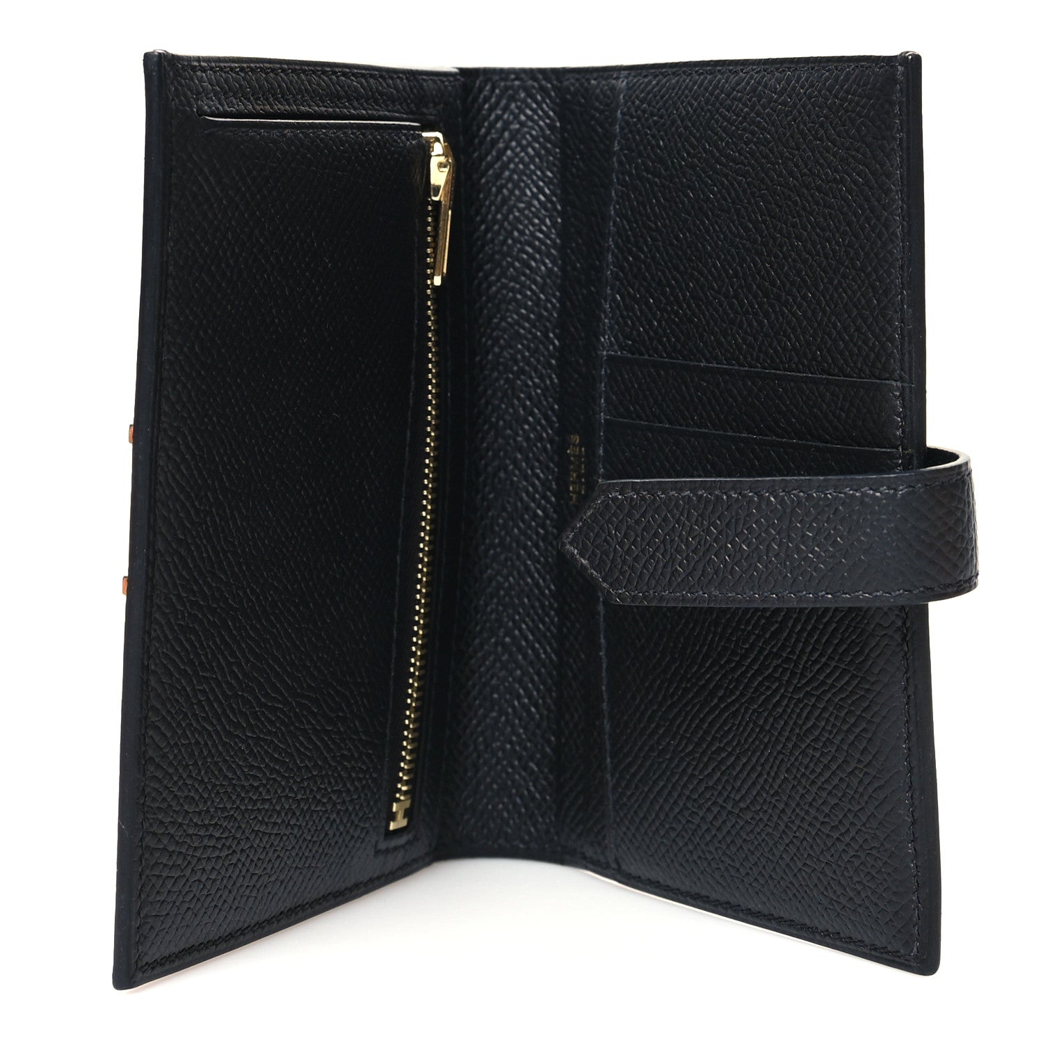 Hermes Epsom Bearn Compact Wallet Black 5 of 10