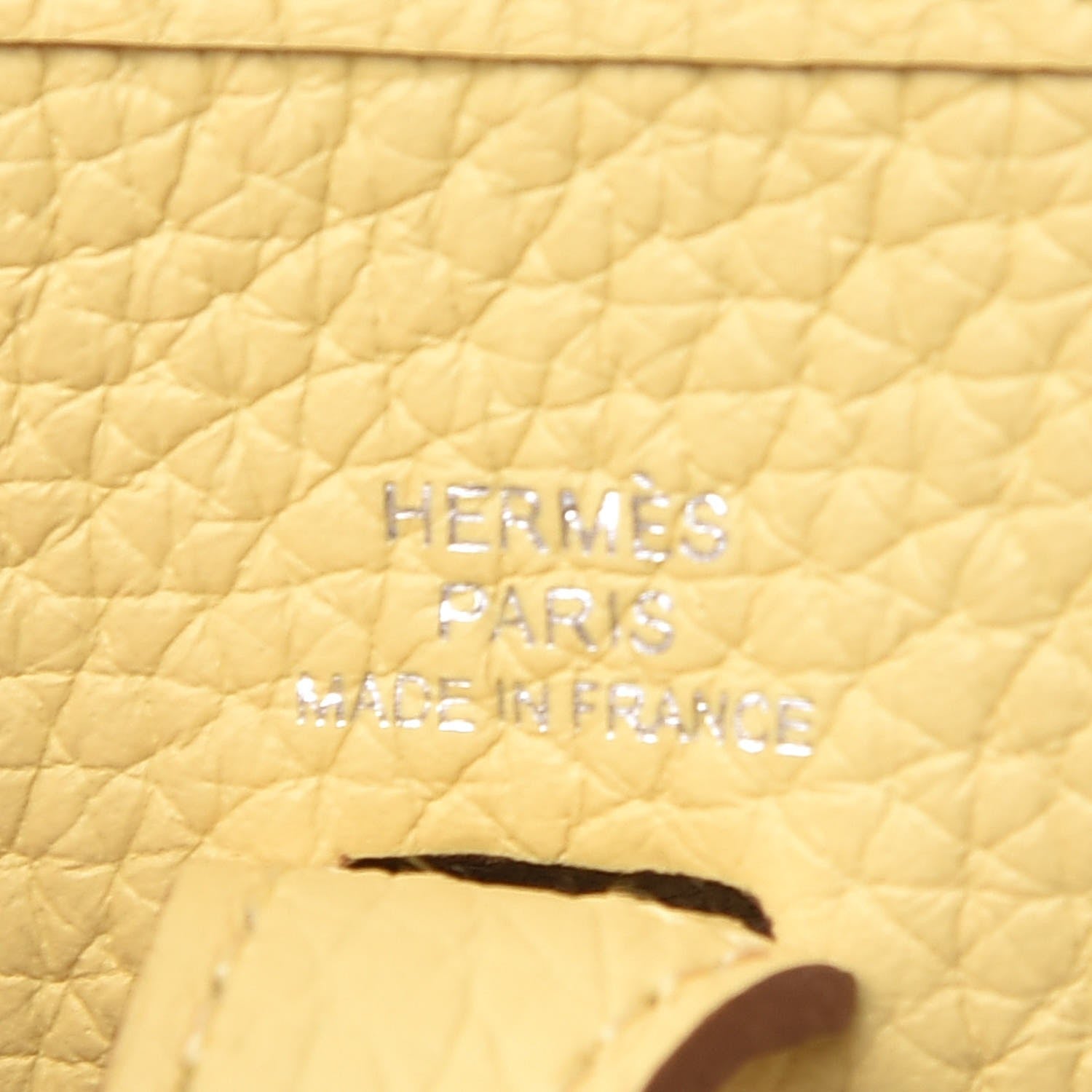 Hermes Taurillon Clemence Amazone Evelyne TPM Jaune Poussin Craie 6 of 8