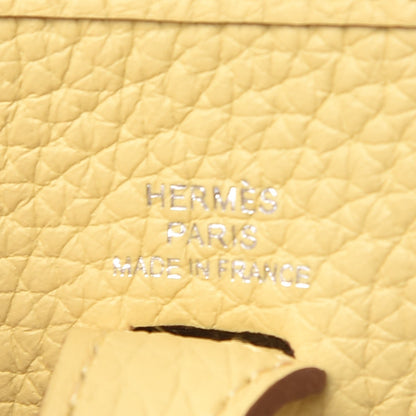 Hermes Taurillon Clemence Amazone Evelyne TPM Jaune Poussin Craie 6 of 8