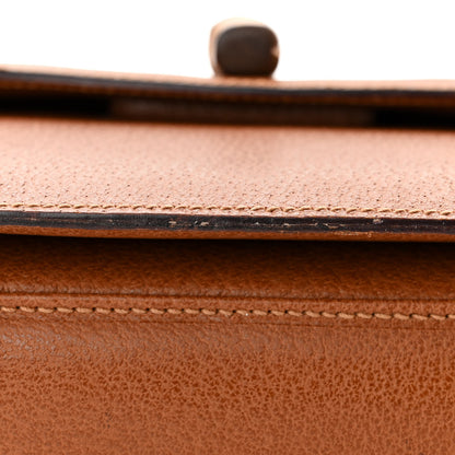 Gucci Grain Calfskin Classic Bamboo Top Handle Bag Brown 12 of 14