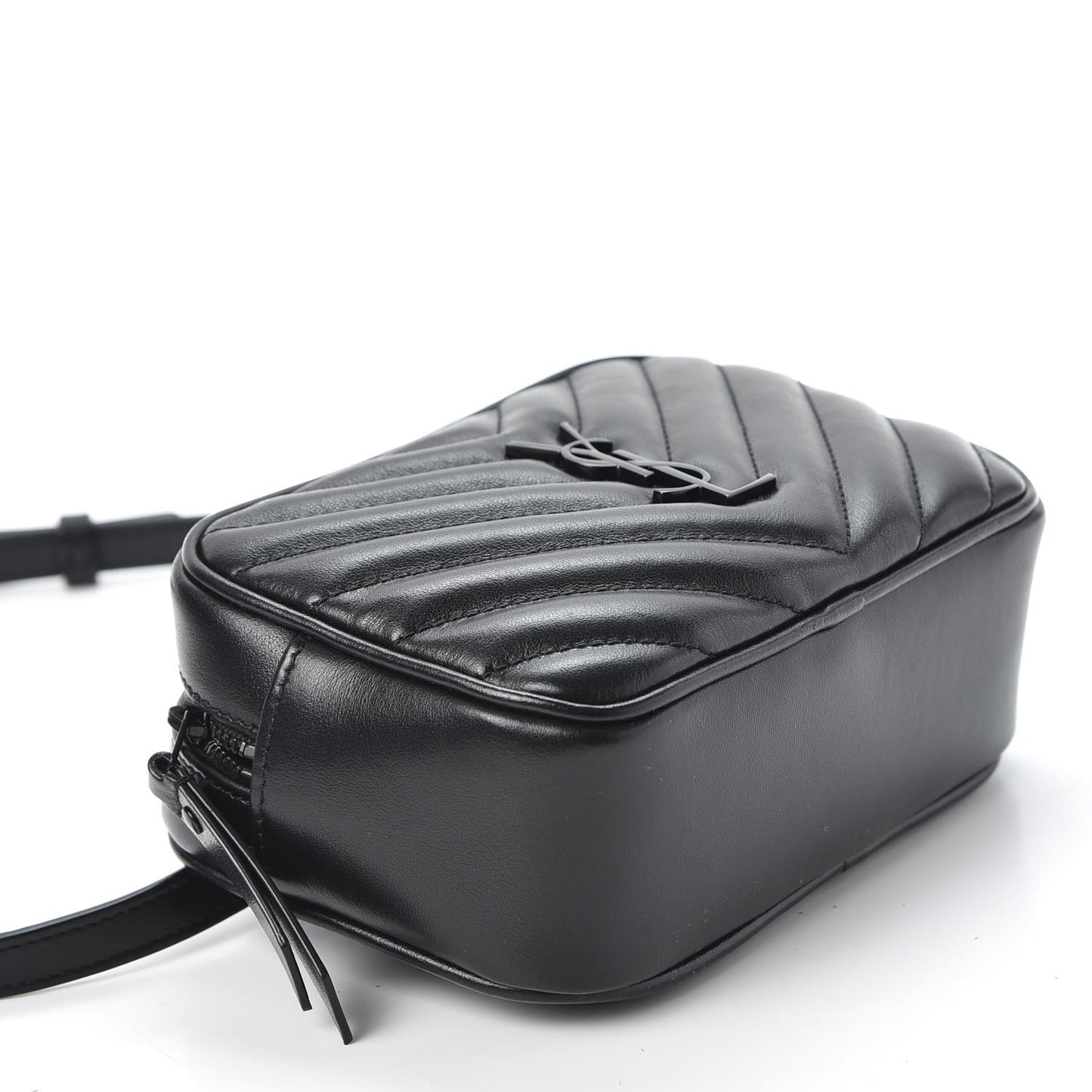 Calfskin Matelasse Monogram Lou Belt Bag Black