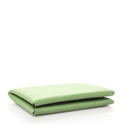 Hermes Epsom Calvi Card Case Vert Criquet 4 of 9