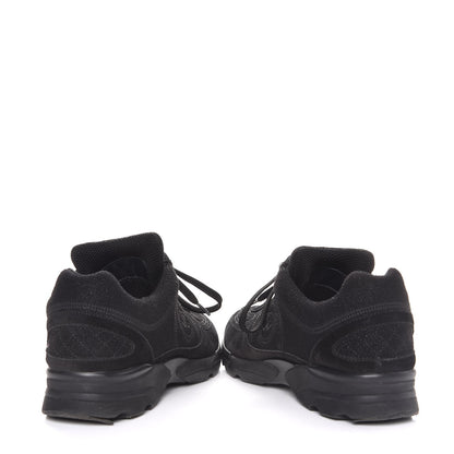 Chanel Suede Calfskin CC Sneakers 36.5 Black 6 of 10