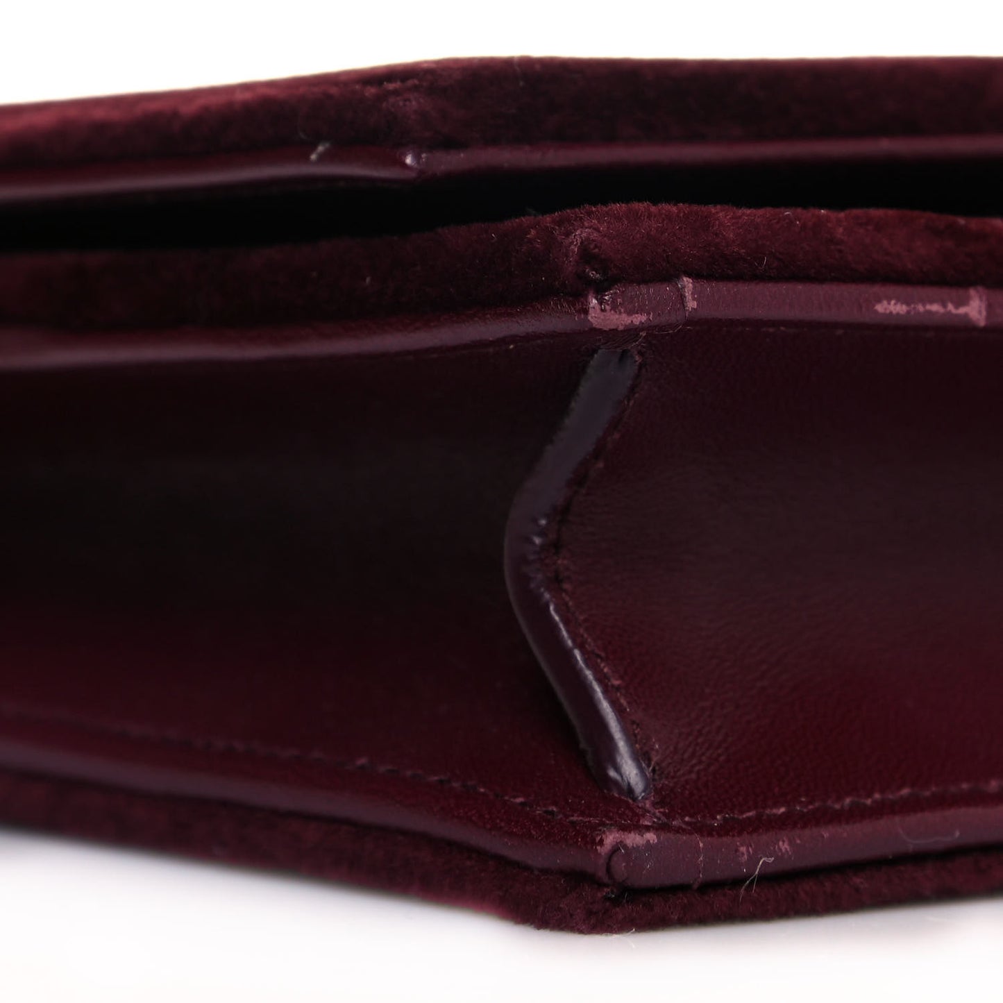 Velvet Crystal Monogram Kate Tassel Shoulder Bag Rouge Legion