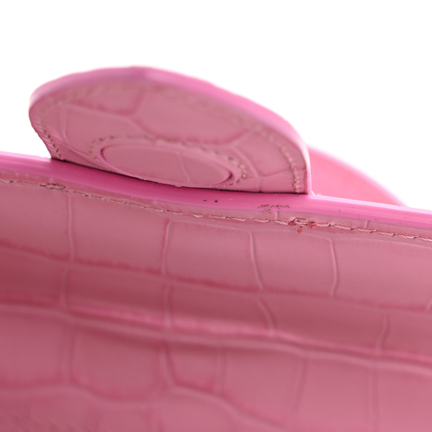 Calfskin Crocodile Embossed Le Bambino Pink