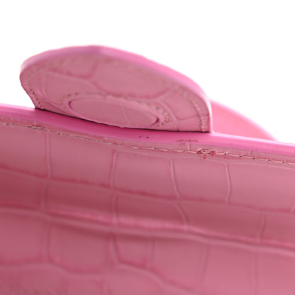 Jacquemus Calfskin Crocodile Embossed Le Bambino Pink 11 of 12