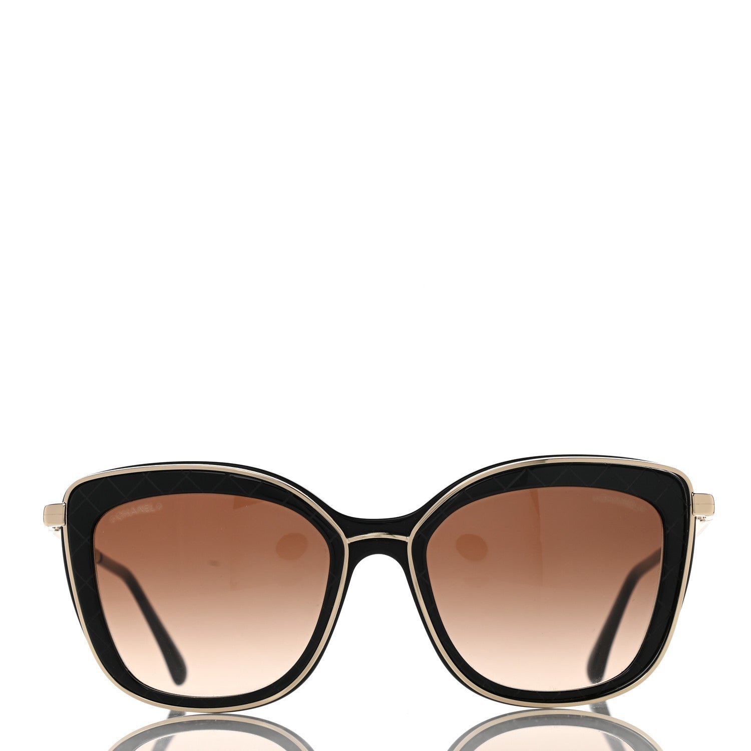 Chanel Acetate Quilted Metal Butterfly Sunglasses 4238-A Black 2 of 8