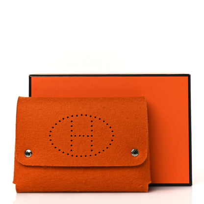Hermes Felt Mises et Relances Playing Cards Holder Orange 7 of 7