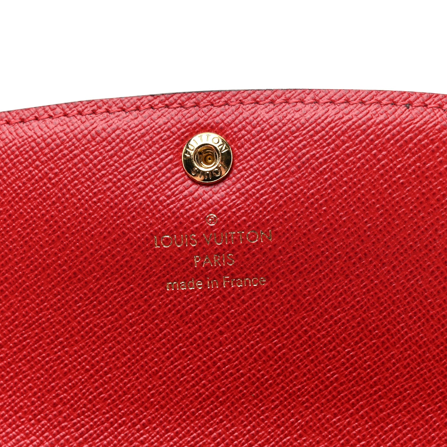 Louis Vuitton Damier Ebene Emilie Wallet Red 6 of 6