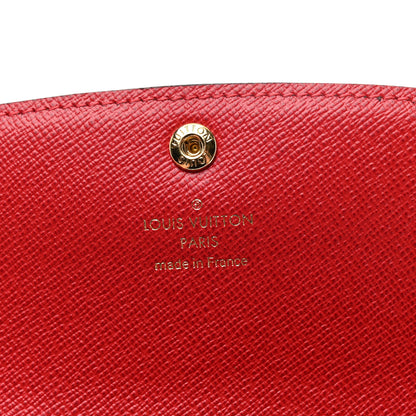 Louis Vuitton Damier Ebene Emilie Wallet Red 6 of 6