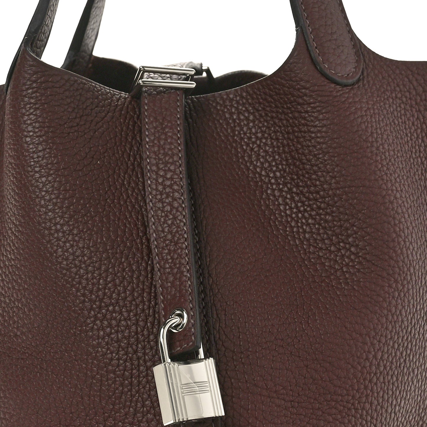 Taurillon Clemence Picotin Lock 18 PM Havane