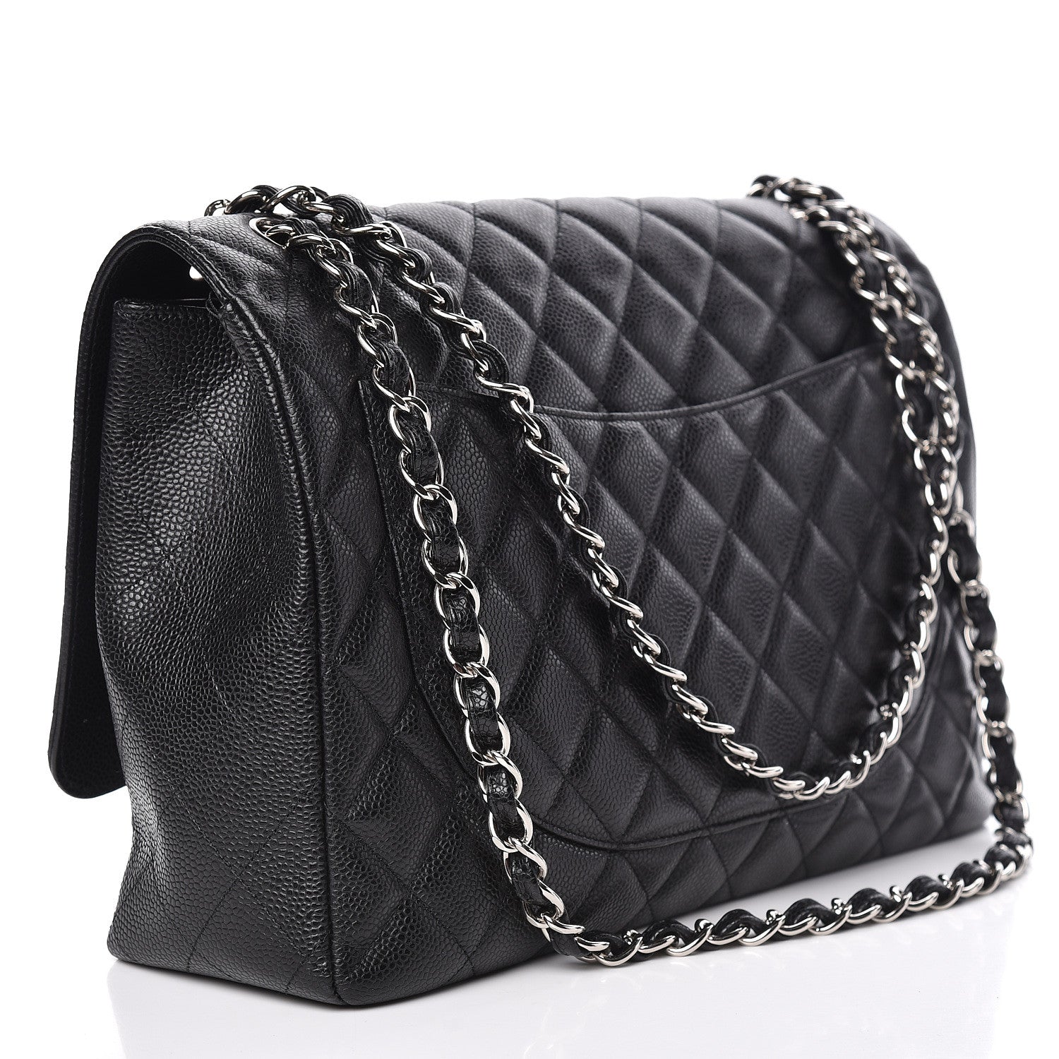 Chanel Caviar Quilted Maxi Single Flap Black 3 of 13