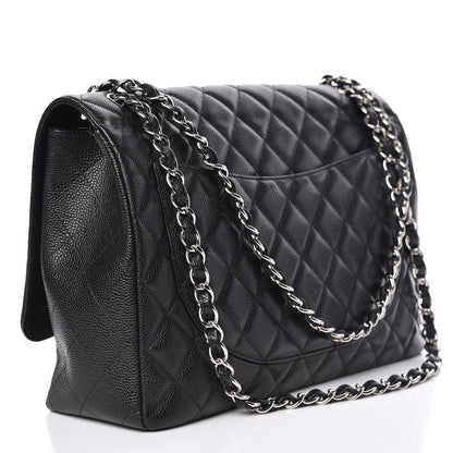 Chanel Caviar Quilted Maxi Single Flap Black 3 of 13