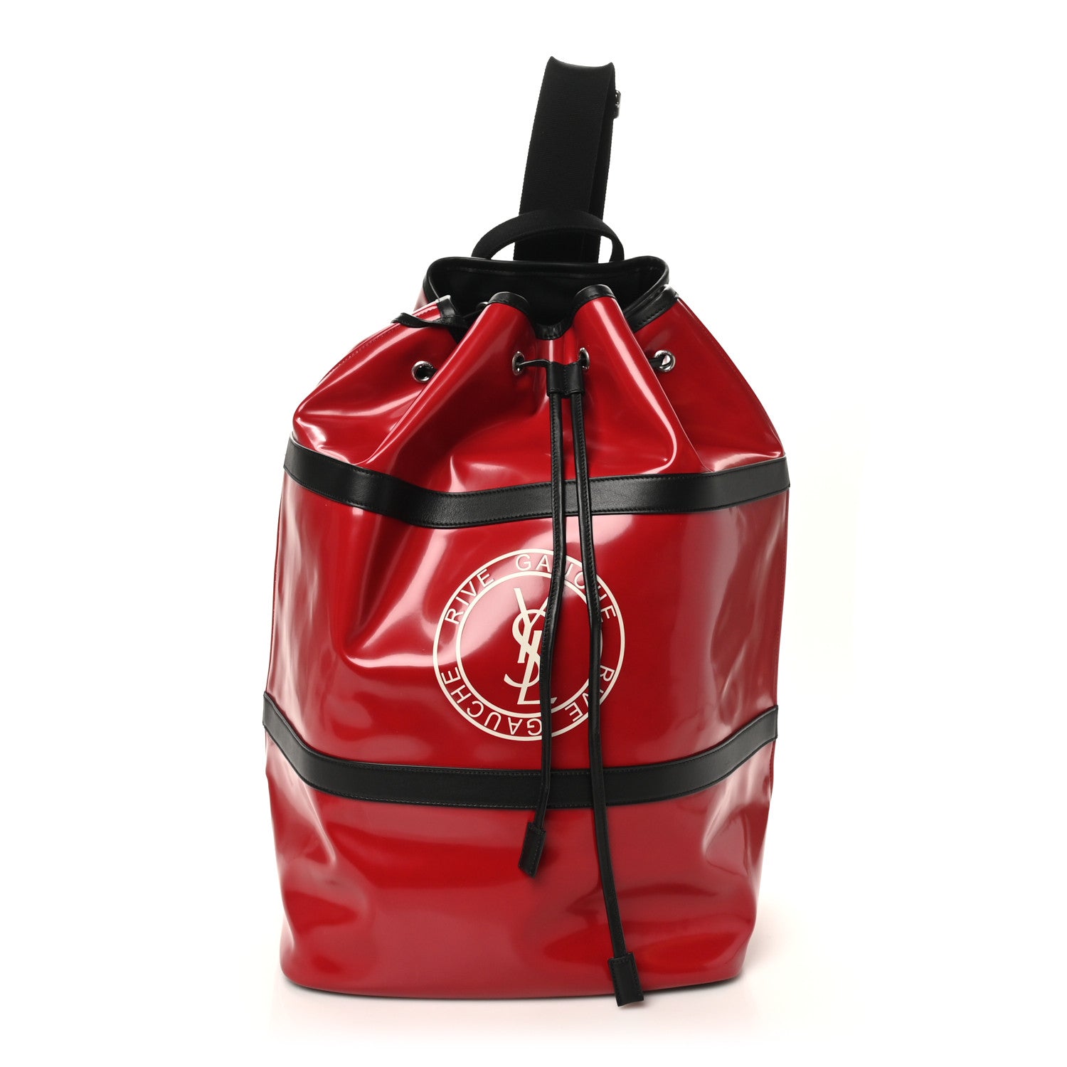 Saint Laurent PVC Calfskin Rive Gauche Sling Bag Wax Red 1 of 10