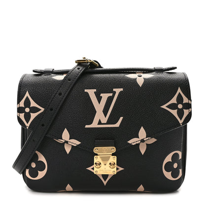 Louis Vuitton Empreinte Monogram Giant Pochette Metis Black Beige 1 of 11