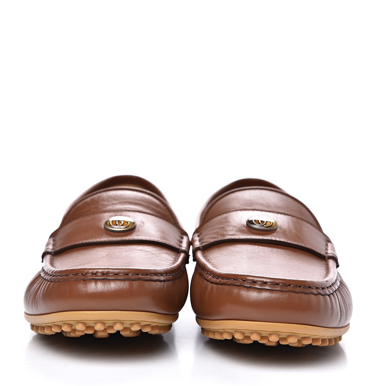 Gucci Nappa Mens GG Driver Loafers 8 Cuir 2 of 10