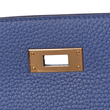 Hermes Taurillon Clemence Kelly Retourne 32 Bleu Brighton 15 of 42