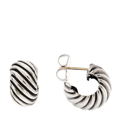 David Yurman Sterling Silver Cable Classics Hoop Earrings 1 of 5
