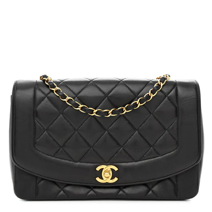 Chanel Lambskin Quilted Medium Single Flap Black 1 of 12