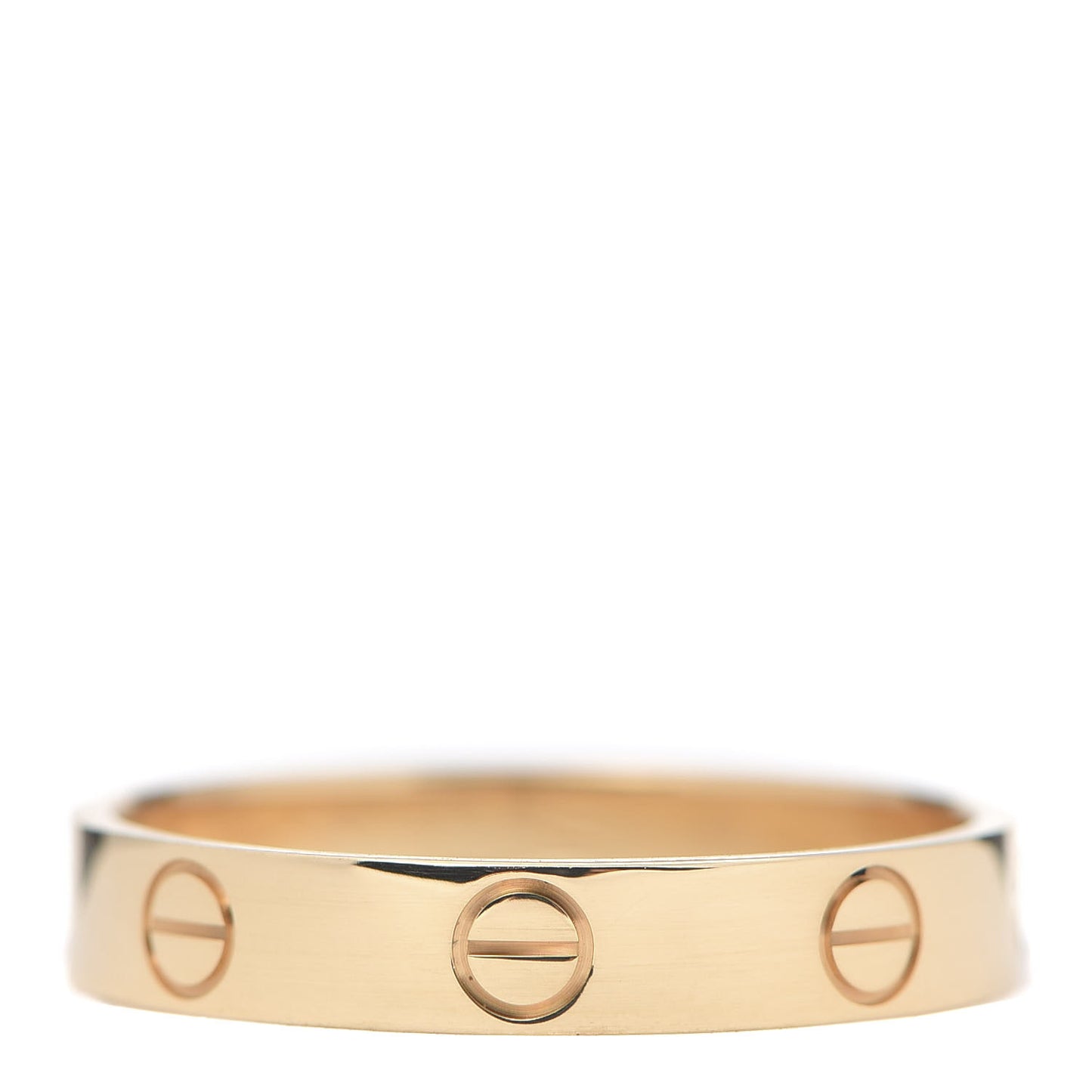 18K Yellow Gold 3.5mm LOVE Wedding Band Ring 56 7.5