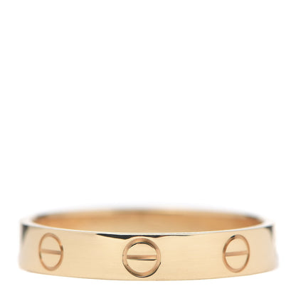 Cartier 18K Yellow Gold 3.5mm LOVE Wedding Band Ring 56 7.5 3 of 4