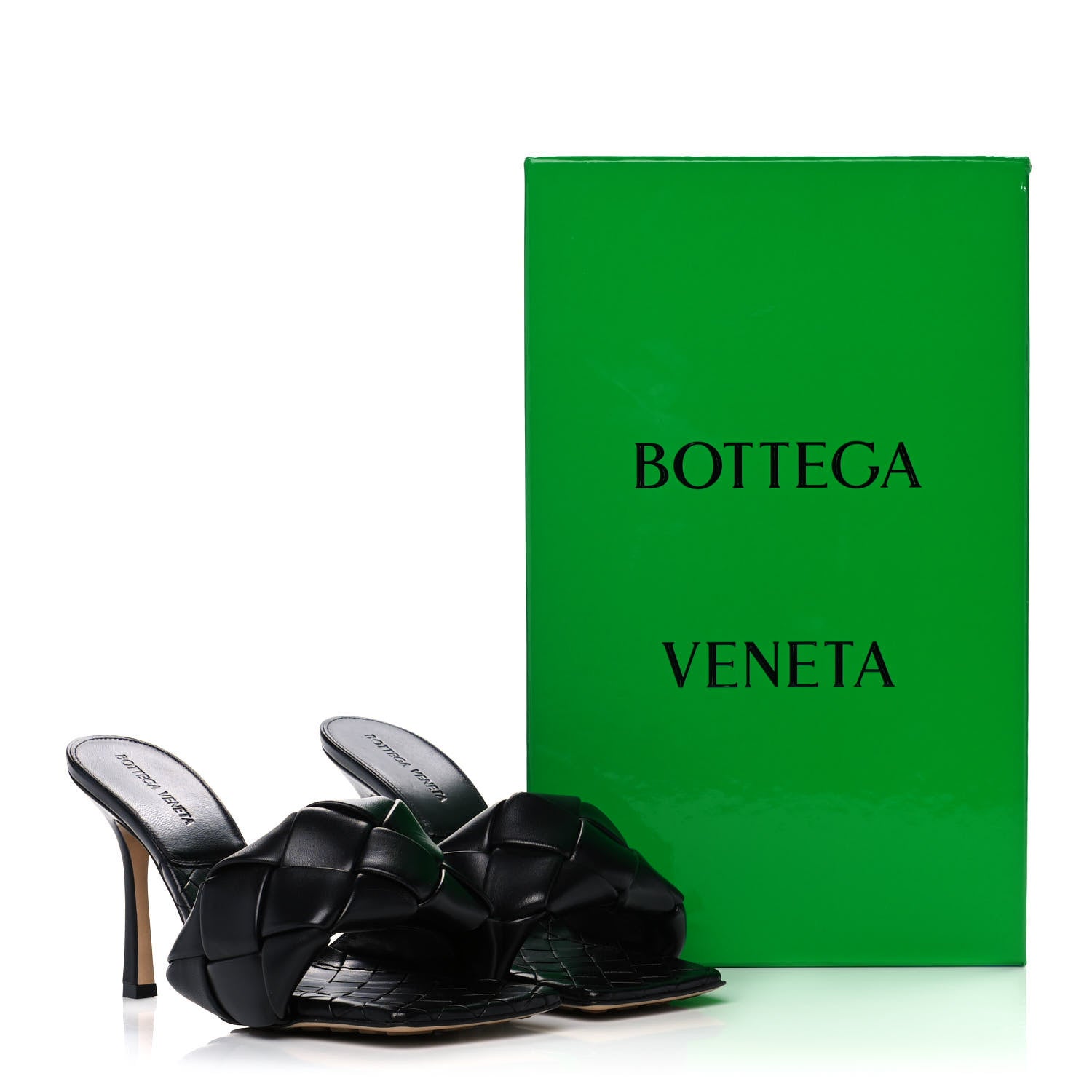 Bottega Veneta Nappa Maxi Intrecciato Lido Mule Sandals 39 Black 9 of 9