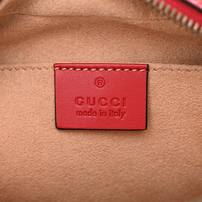Gucci Calfskin Matelasse Small GG Marmont Chain Shoulder Bag Hibiscus Red 6 of 11