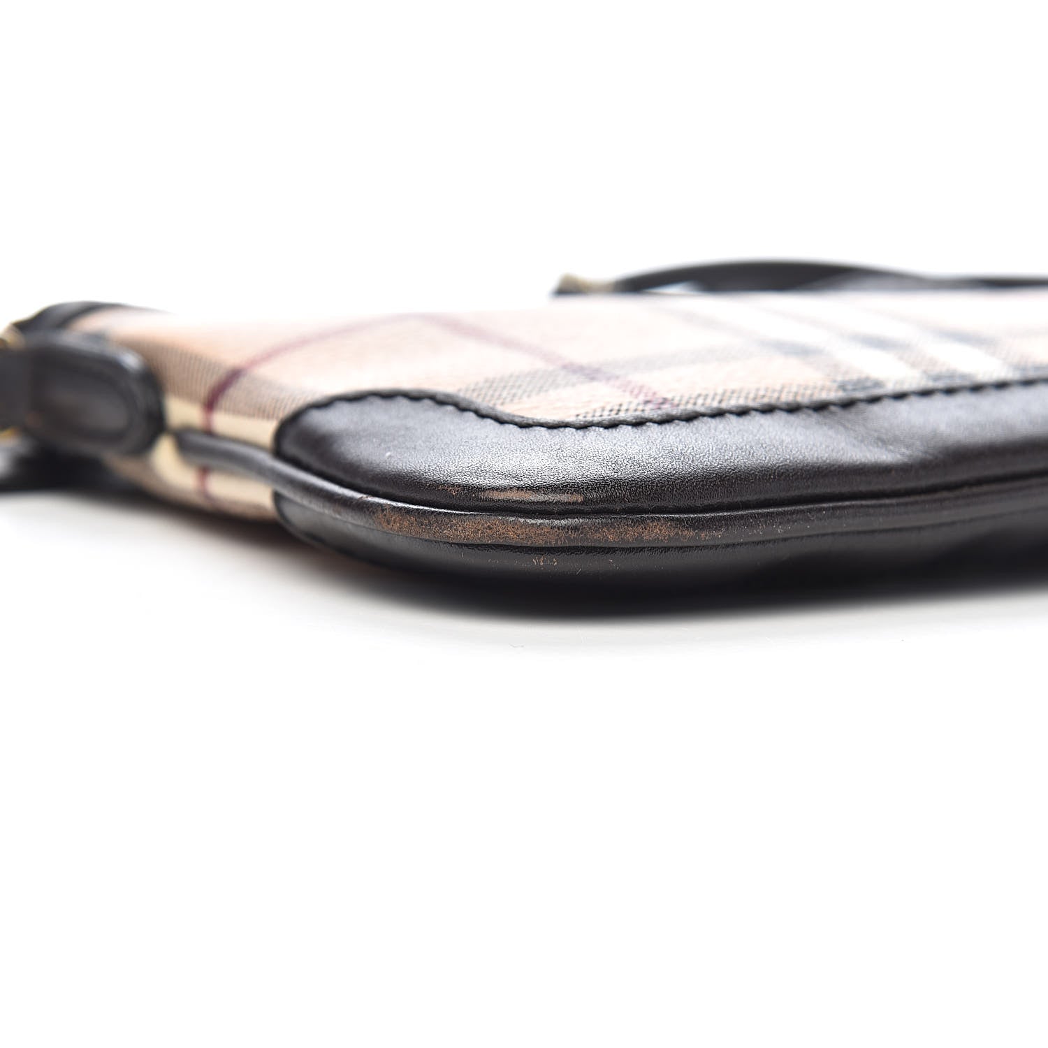 Burberry Haymarket Check Small Peyton Crossbody Clutch Bag Chocolate 11 of 13