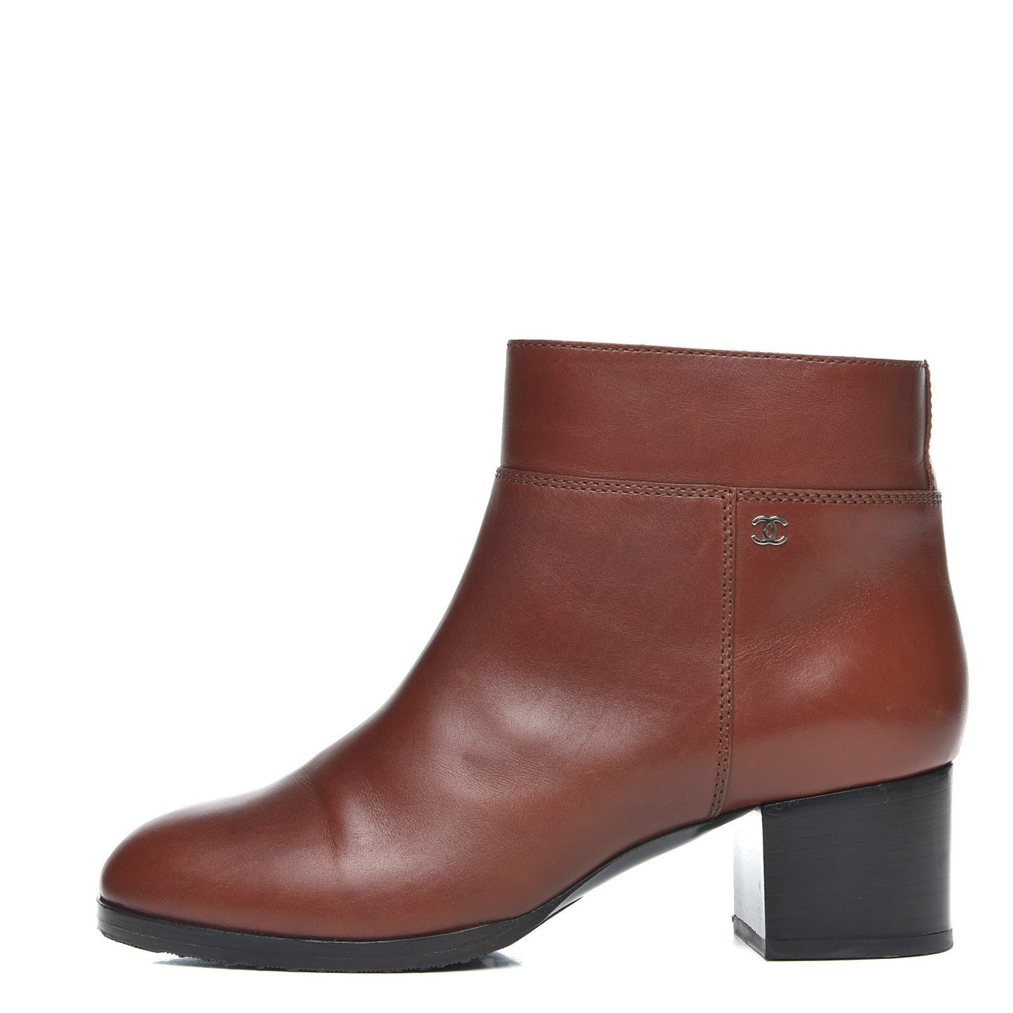 Lambskin CC Ankle Boots 40 Marron