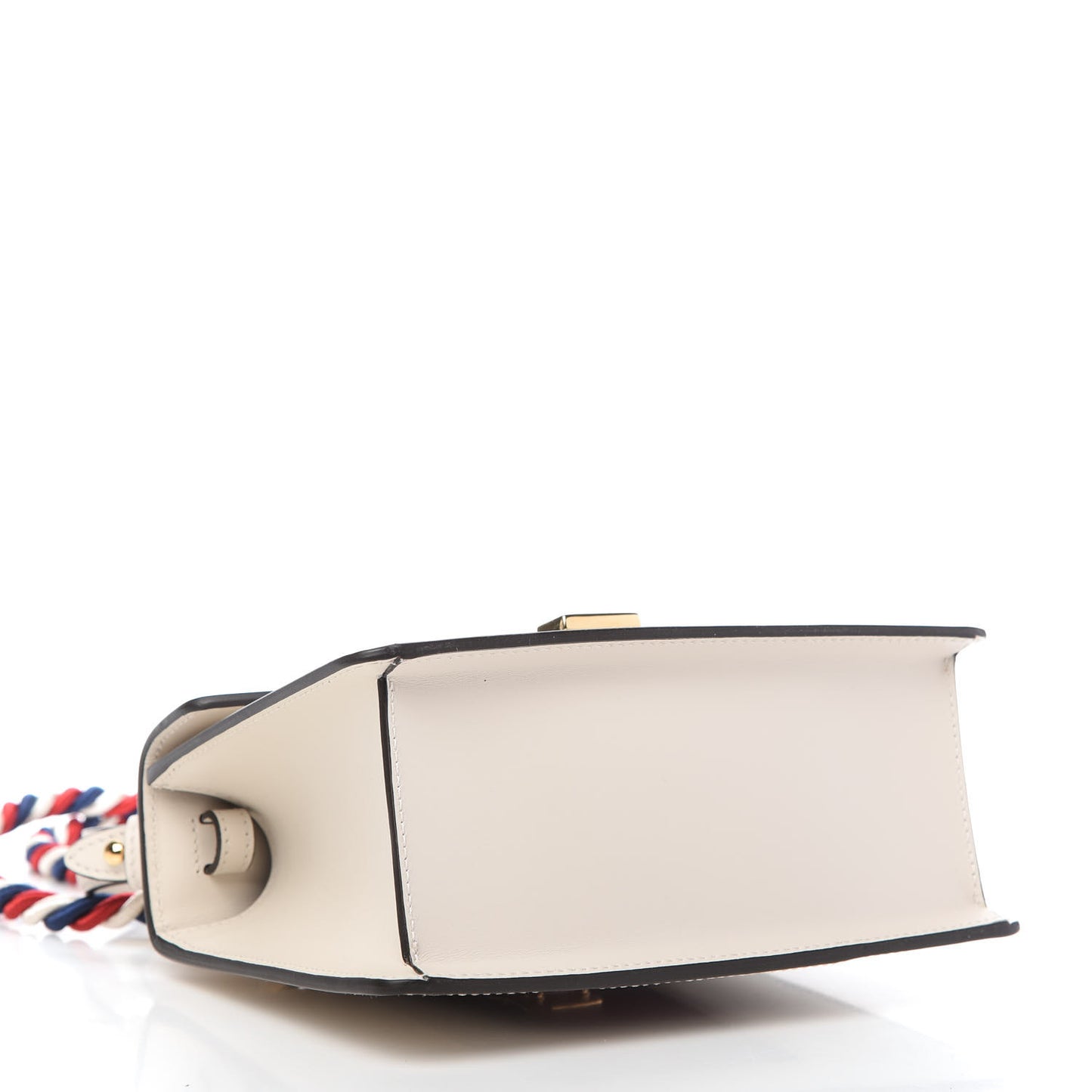 Calfskin Mini Sylvie Top Handle Bag White