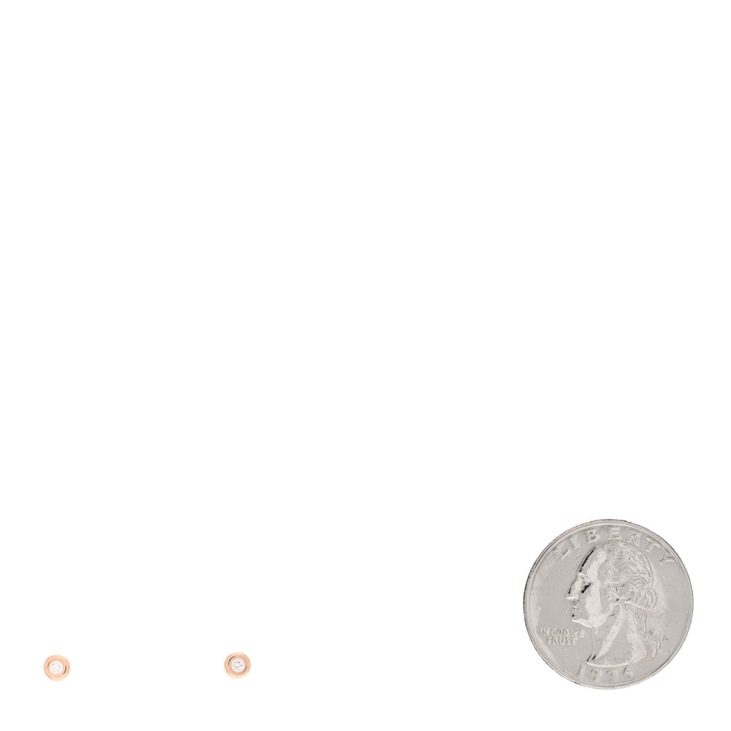 18K Rose Gold Diamond .06ctw Elsa Peretti Diamonds By The Yard Earrings