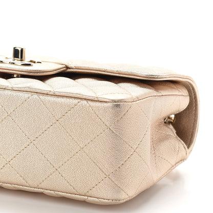 Chanel Metallic Lambskin Quilted Mini Rectangular Flap Gold 9 of 9