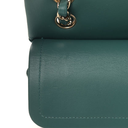 Chanel Lambskin Quilted Small Double Flap Green 6 of 6
