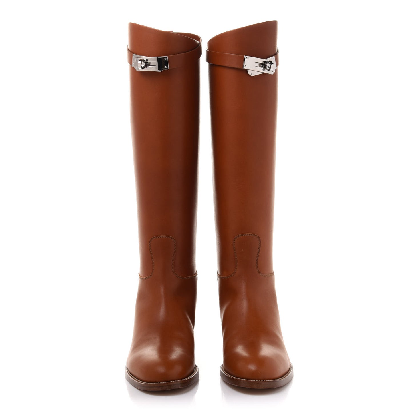 Heritage Calfskin Kelly Jumping Boots 37.5 Naturel