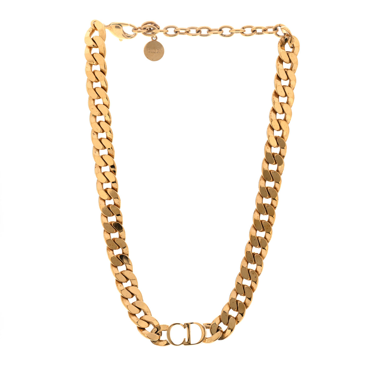 Christian Dior Metal 30 Montaigne Necklace Gold 3 of 5
