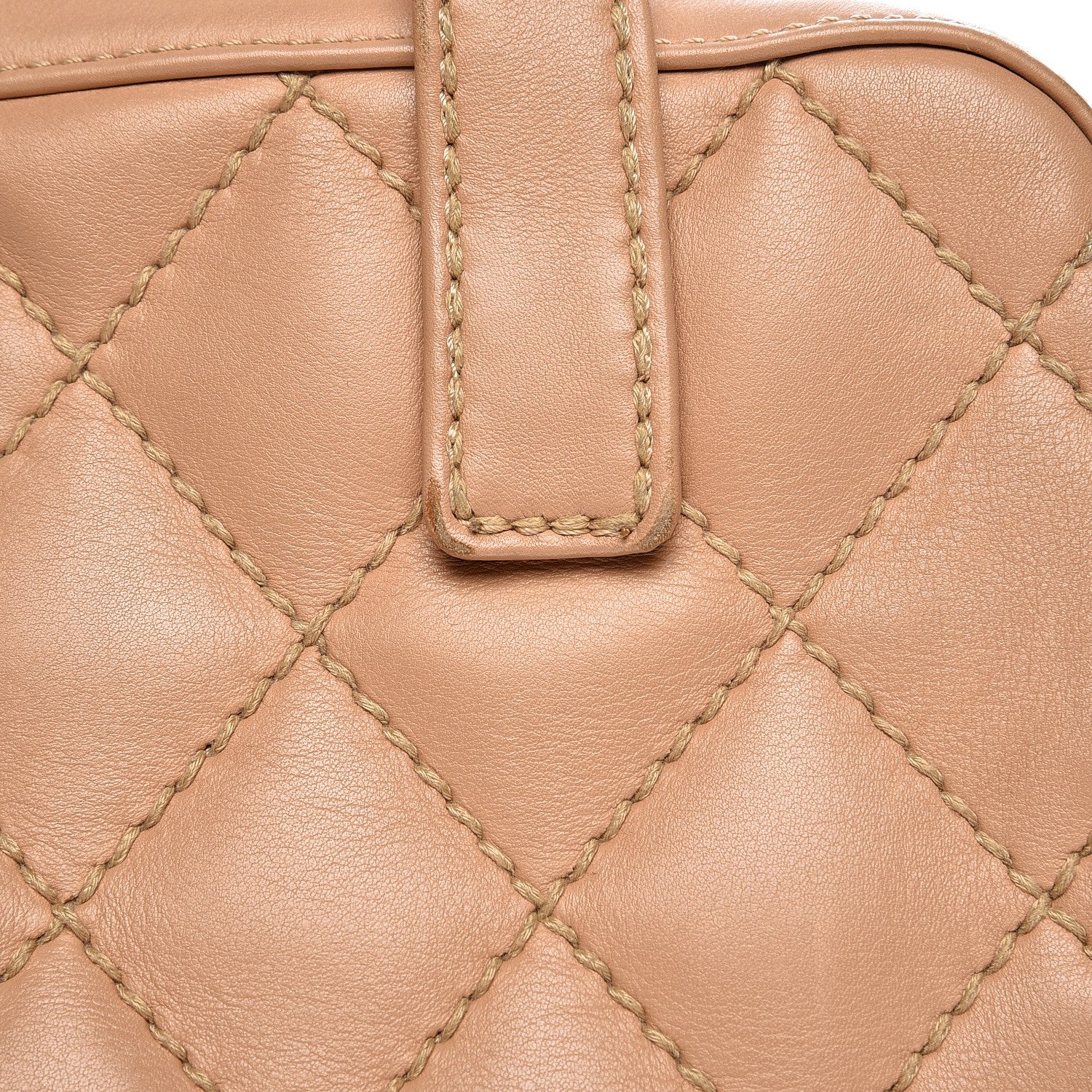 Chanel Lambskin Surpique Shoulder Bag Beige 8 of 21