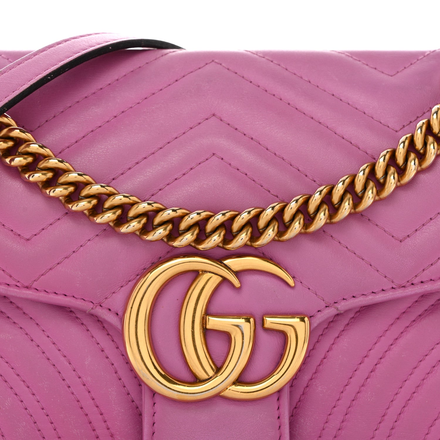 Gucci Calfskin Matelasse Small GG Marmont Shoulder Bag 8 of 13