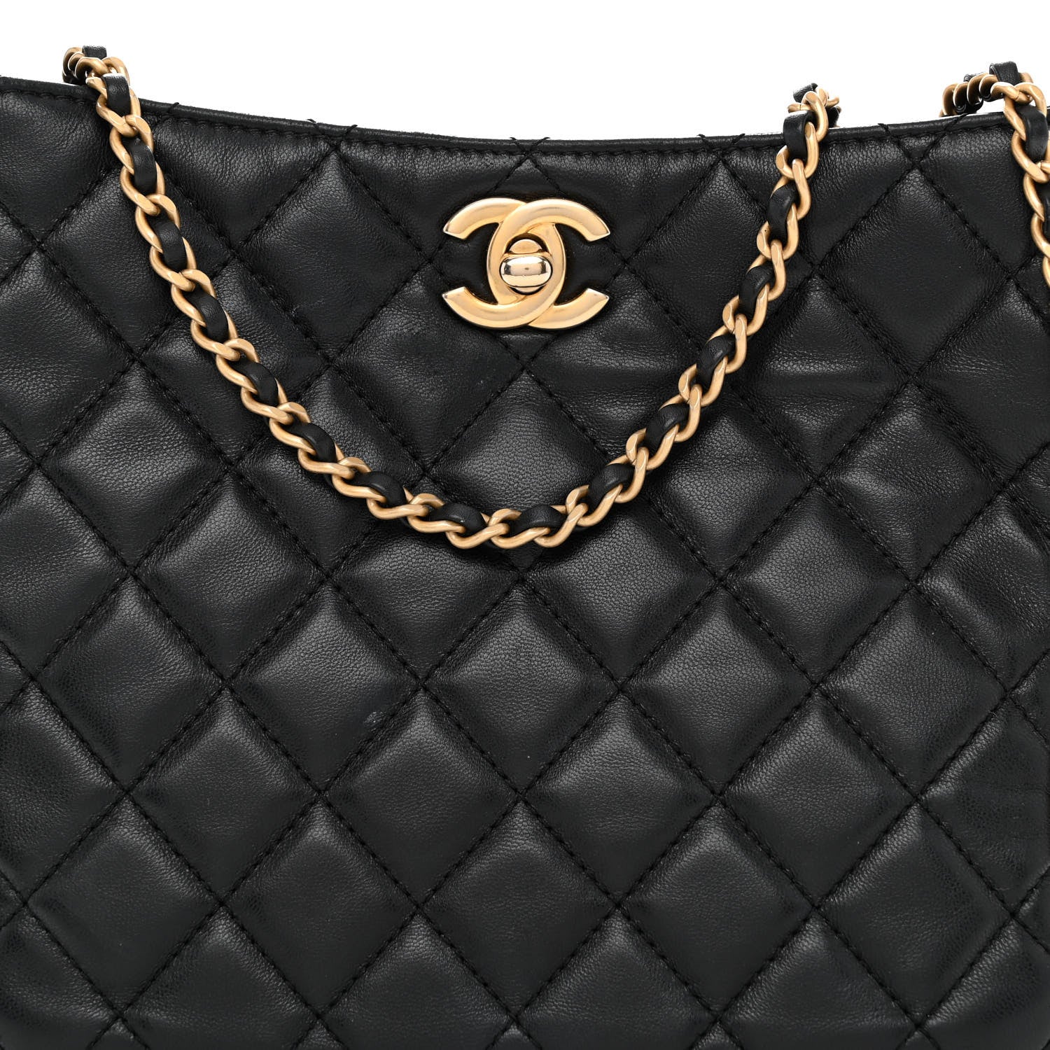 Chanel Lambskin Quilted Small Pearl Crush Hobo Black 8 of 12