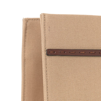 Fendi Canvas Vitello King Logo Embroidered Medium Fendi Sunshine Shopper Tote Sand Ghianda 10 of 11